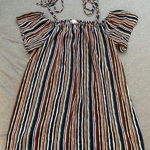 Off the should above the knee dress